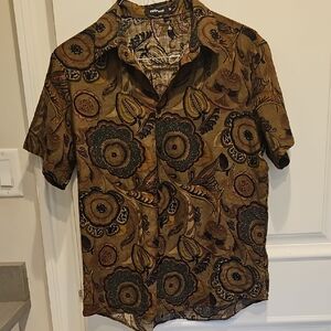 Men's Hawaiian Inspired‎ Short Sleeve Button Down Shirt